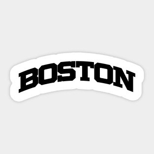 Boston Campus University Black Sticker